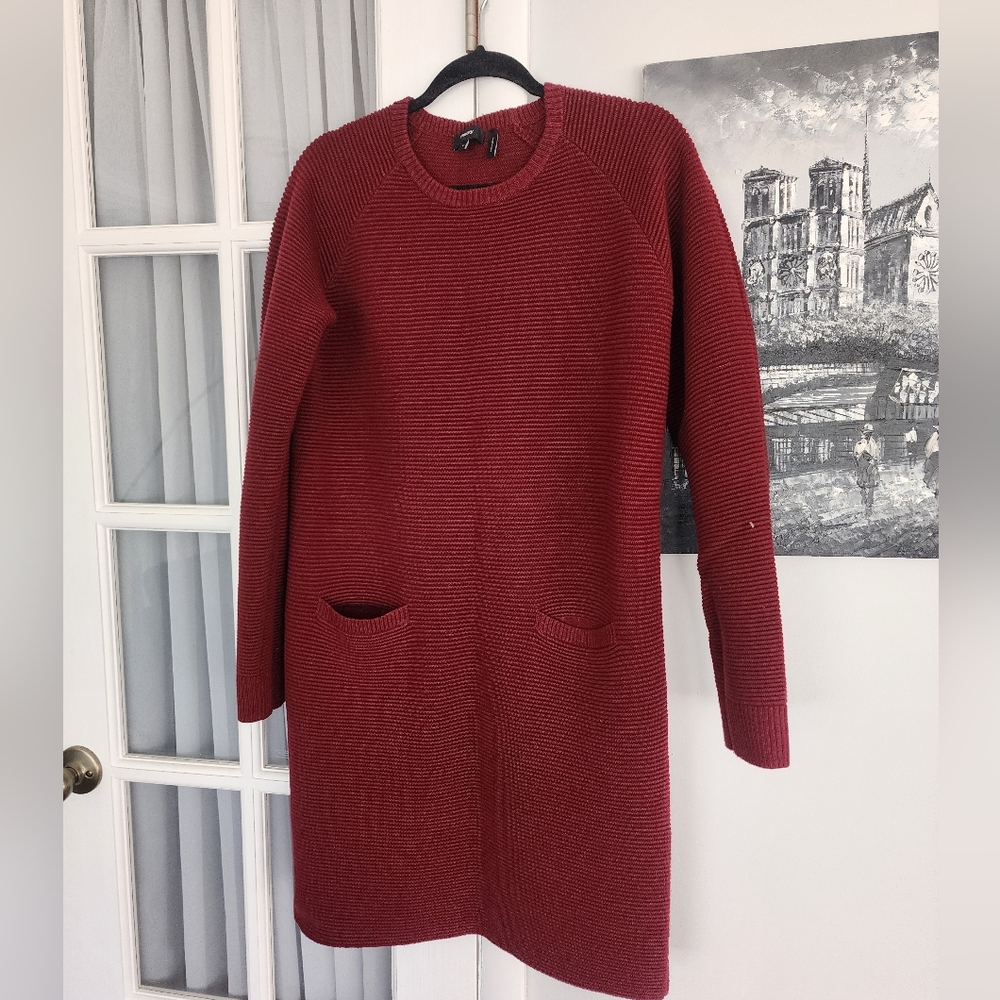 Burgundy Theory Sweater Dress